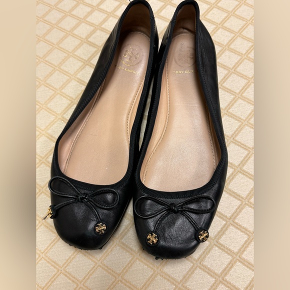 Tory Burch Laila Driver Ballet Flats, Nappa Leather/Grosgrain, Perfect Black - Picture 4 of 7